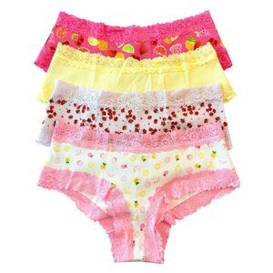 Victoria's Secret PINK Cheeky Lace Panties Womens Medium M LOT OF 4 VS Panty